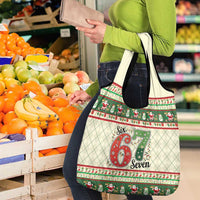Funny Six Seven 67 Christmas Grocery Bag Christmas Santa Patterns - Wonder Print Shop
