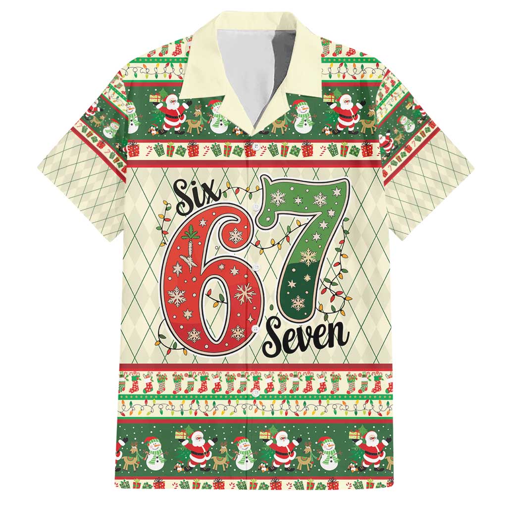 Funny Six Seven 67 Christmas Hawaiian Shirt Christmas Santa Patterns - Wonder Print Shop