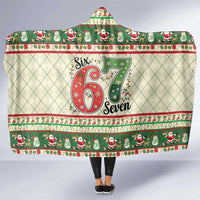 Funny Six Seven 67 Christmas Hooded Blanket Christmas Santa Patterns - Wonder Print Shop