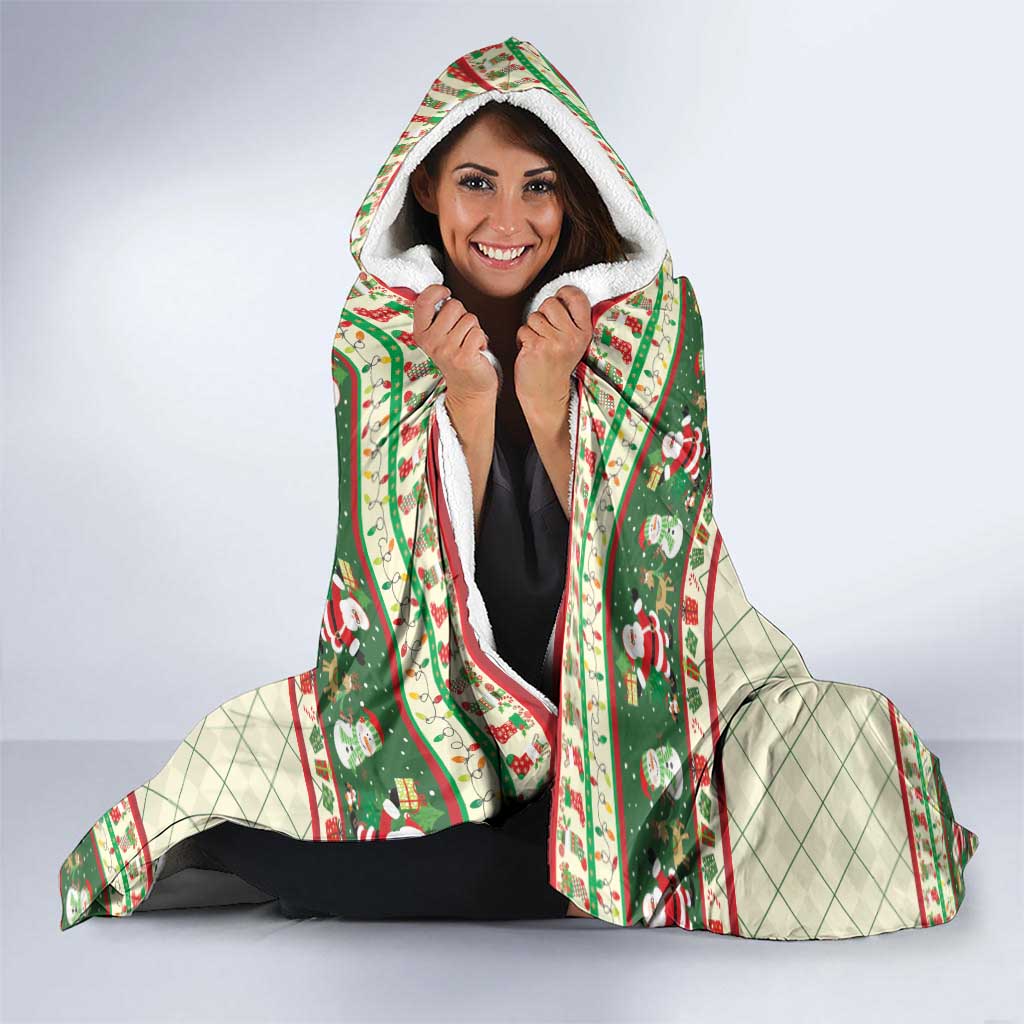 Funny Six Seven 67 Christmas Hooded Blanket Christmas Santa Patterns - Wonder Print Shop