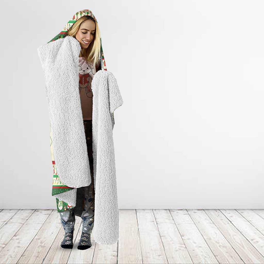 Funny Six Seven 67 Christmas Hooded Blanket Christmas Santa Patterns - Wonder Print Shop