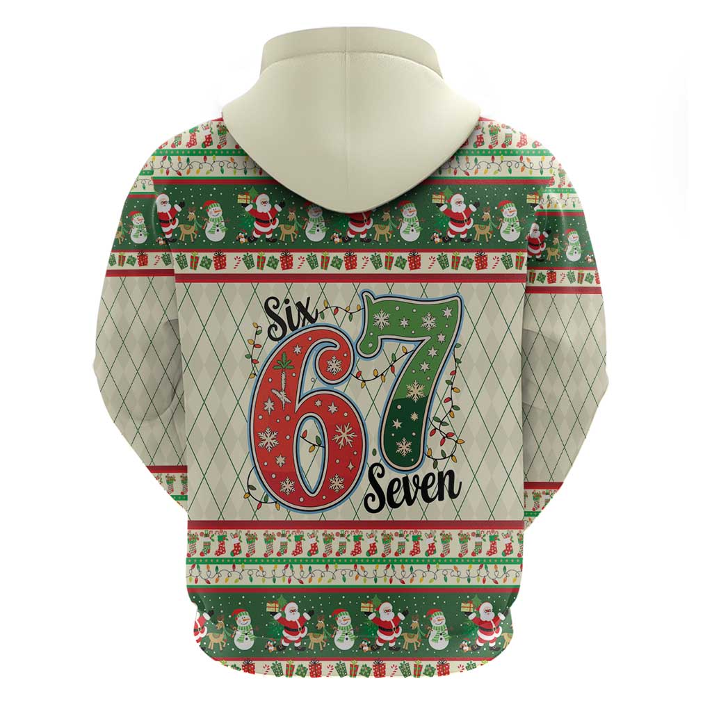 Funny Six Seven 67 Christmas Hoodie Christmas Santa Patterns - Wonder Print Shop