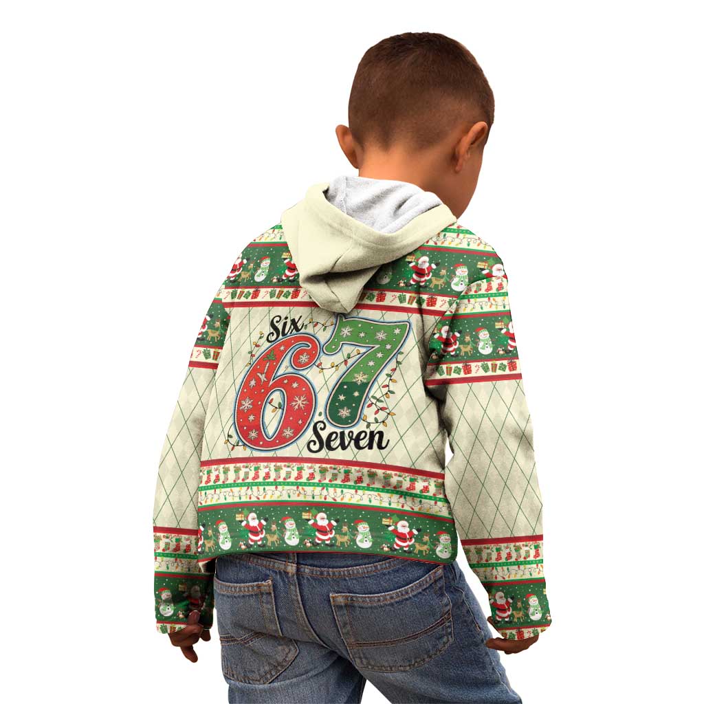 Funny Six Seven 67 Christmas Kid Hoodie Christmas Santa Patterns - Wonder Print Shop