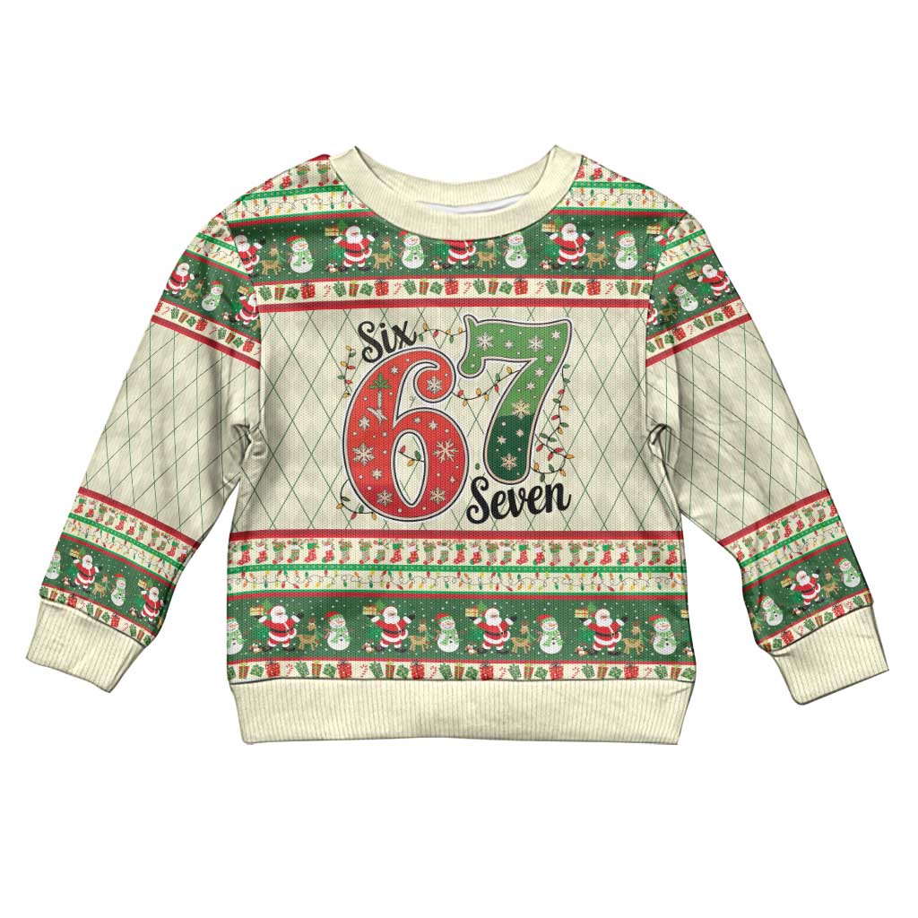 Funny Six Seven 67 Christmas Kid Ugly Christmas Sweater Christmas Santa Patterns - Wonder Print Shop