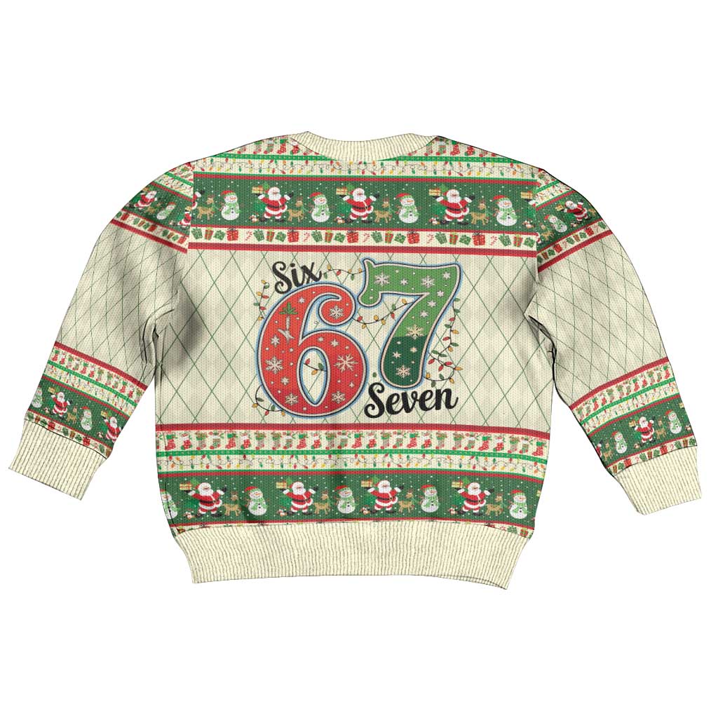 Funny Six Seven 67 Christmas Kid Ugly Christmas Sweater Christmas Santa Patterns - Wonder Print Shop
