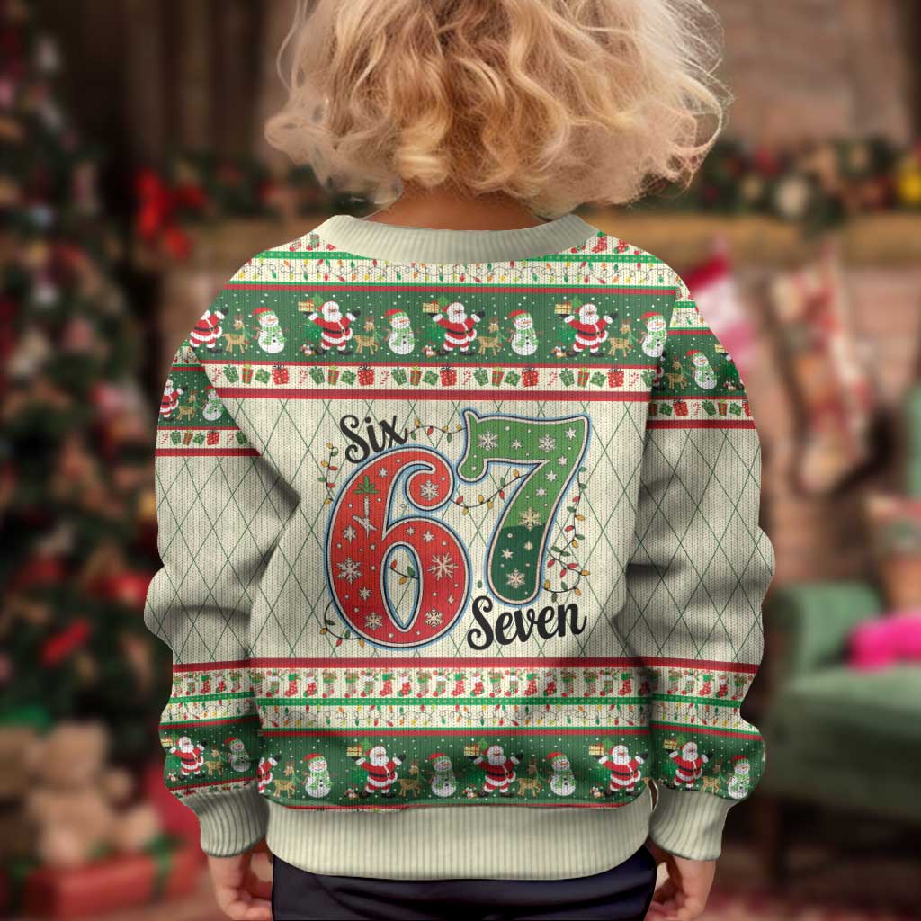 Funny Six Seven 67 Christmas Kid Ugly Christmas Sweater Christmas Santa Patterns - Wonder Print Shop