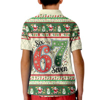 Funny Six Seven 67 Christmas Kid Polo Shirt Christmas Santa Patterns - Wonder Print Shop