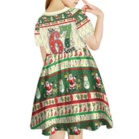 Funny Six Seven 67 Christmas Kid Short Sleeve Dress Christmas Santa Patterns - Wonder Print Shop