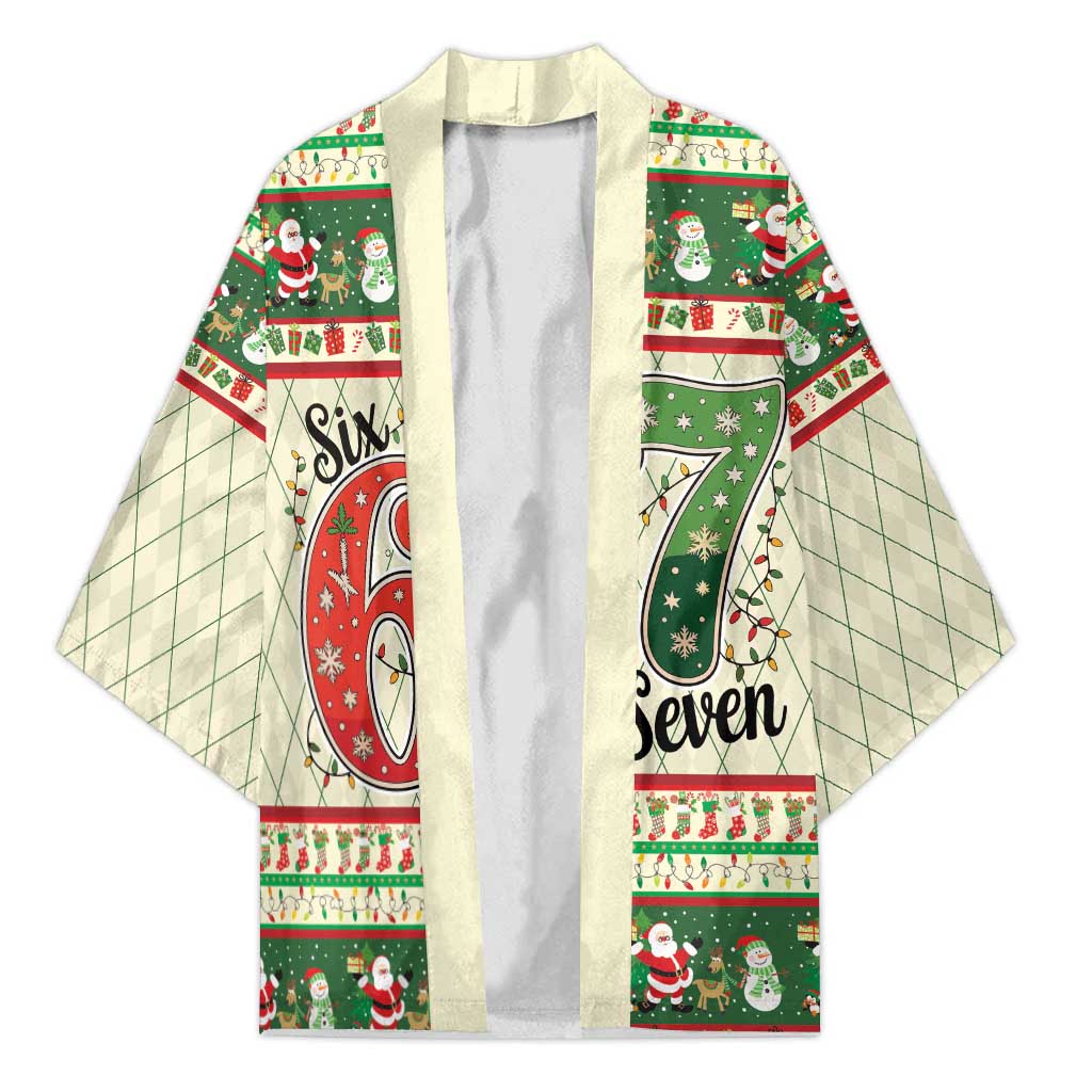 Funny Six Seven 67 Christmas Kimono Christmas Santa Patterns - Wonder Print Shop