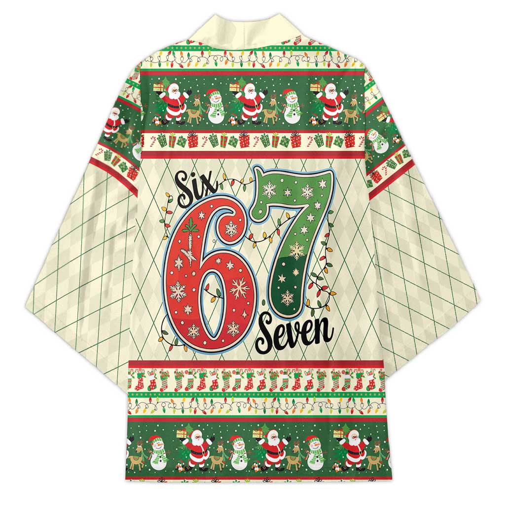 Funny Six Seven 67 Christmas Kimono Christmas Santa Patterns - Wonder Print Shop