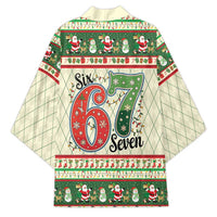 Funny Six Seven 67 Christmas Kimono Christmas Santa Patterns - Wonder Print Shop