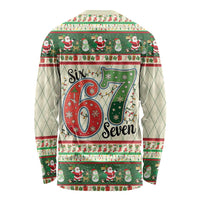 Funny Six Seven 67 Christmas Long Sleeve Shirt Christmas Santa Patterns - Wonder Print Shop