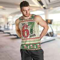 Funny Six Seven 67 Christmas Men Tank Top Christmas Santa Patterns - Wonder Print Shop
