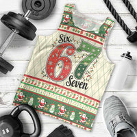 Funny Six Seven 67 Christmas Men Tank Top Christmas Santa Patterns - Wonder Print Shop