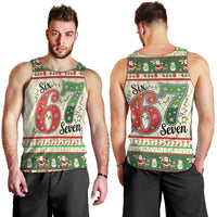 Funny Six Seven 67 Christmas Men Tank Top Christmas Santa Patterns - Wonder Print Shop