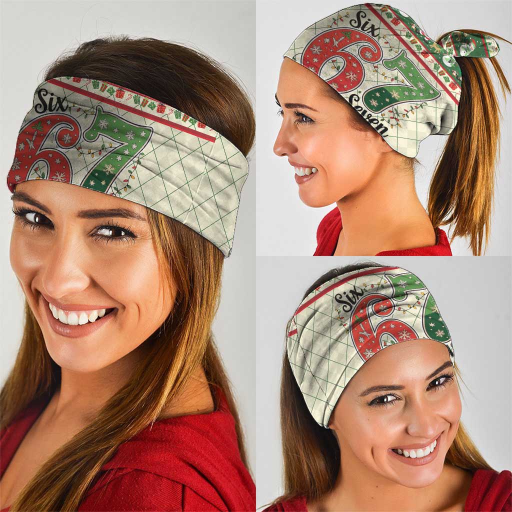 Funny Six Seven 67 Christmas Neck Gaiter Christmas Santa Patterns - Wonder Print Shop