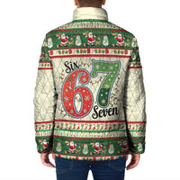 Funny Six Seven 67 Christmas Padded Jacket Christmas Santa Patterns - Wonder Print Shop