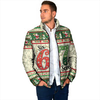 Funny Six Seven 67 Christmas Padded Jacket Christmas Santa Patterns - Wonder Print Shop