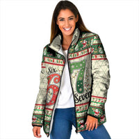 Funny Six Seven 67 Christmas Padded Jacket Christmas Santa Patterns - Wonder Print Shop