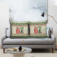 Funny Six Seven 67 Christmas Pillow Cover Christmas Santa Patterns - Wonder Print Shop