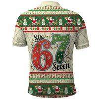 Funny Six Seven 67 Christmas Polo Shirt Christmas Santa Patterns - Wonder Print Shop