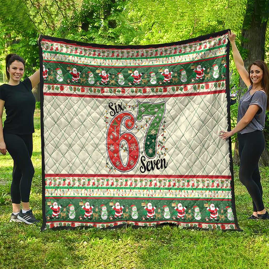 Funny Six Seven 67 Christmas Quilt Christmas Santa Patterns - Wonder Print Shop