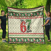 Funny Six Seven 67 Christmas Quilt Christmas Santa Patterns - Wonder Print Shop