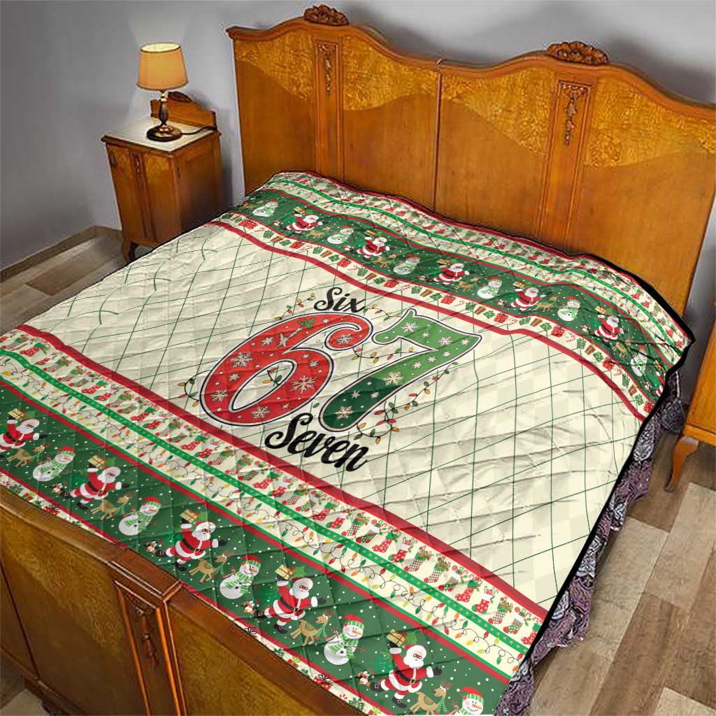 Funny Six Seven 67 Christmas Quilt Christmas Santa Patterns - Wonder Print Shop