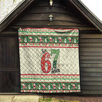Funny Six Seven 67 Christmas Quilt Christmas Santa Patterns - Wonder Print Shop