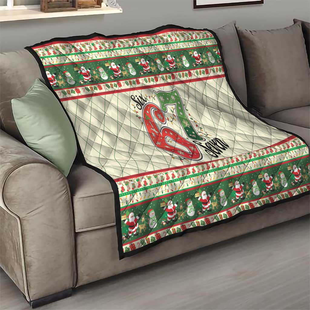 Funny Six Seven 67 Christmas Quilt Christmas Santa Patterns - Wonder Print Shop