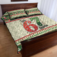 Funny Six Seven 67 Christmas Quilt Bed Set Christmas Santa Patterns - Wonder Print Shop