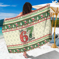 Funny Six Seven 67 Christmas Sarong Christmas Santa Patterns - Wonder Print Shop