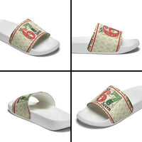 Funny Six Seven 67 Christmas Slide Sandals Christmas Santa Patterns - Wonder Print Shop
