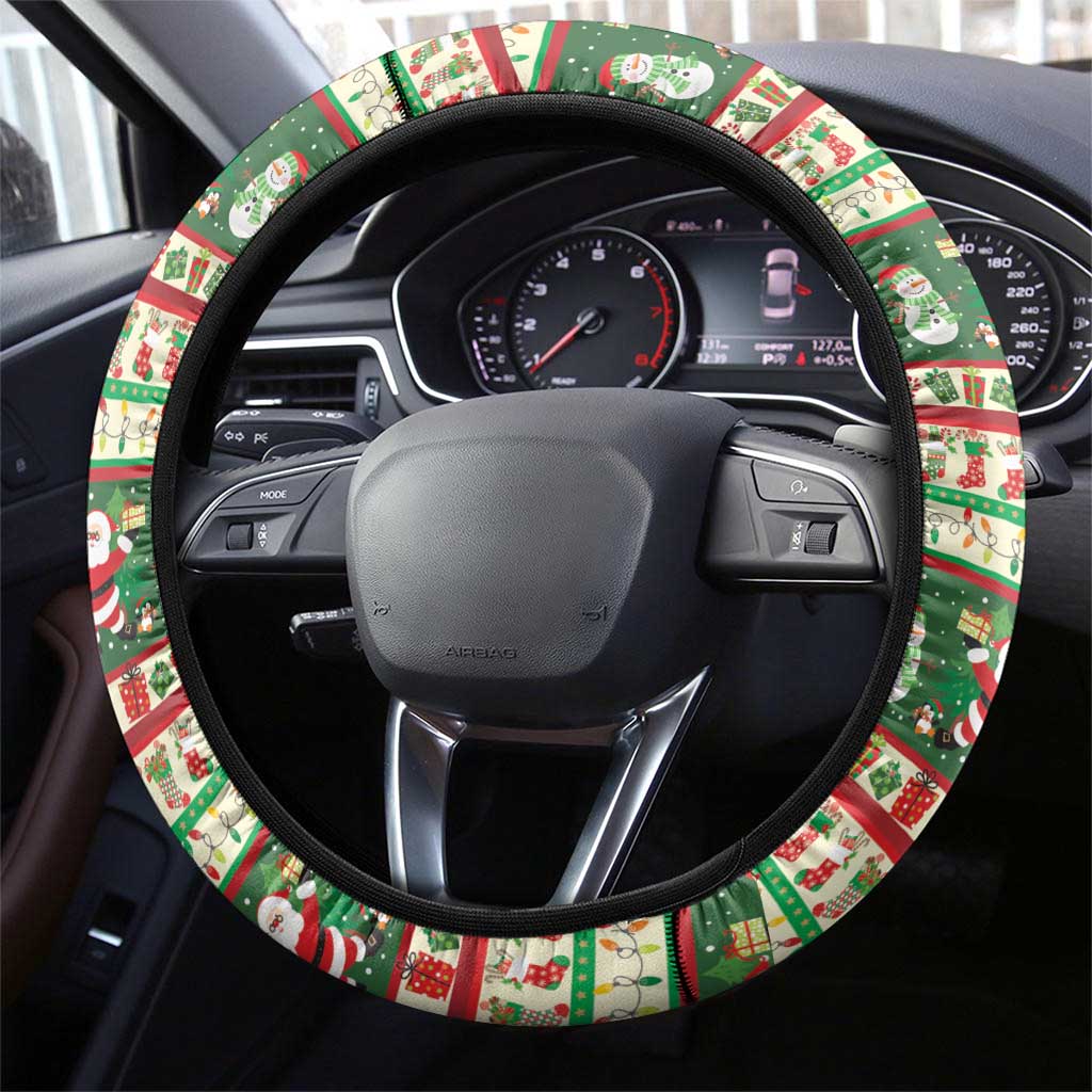 Funny Six Seven 67 Christmas Steering Wheel Cover Christmas Santa Patterns - Wonder Print Shop