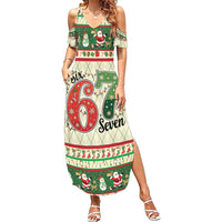 Funny Six Seven 67 Christmas Summer Maxi Dress Christmas Santa Patterns - Wonder Print Shop