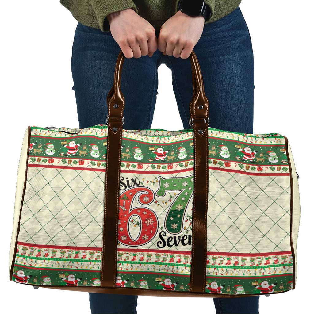 Funny Six Seven 67 Christmas Travel Bag Christmas Santa Patterns - Wonder Print Shop