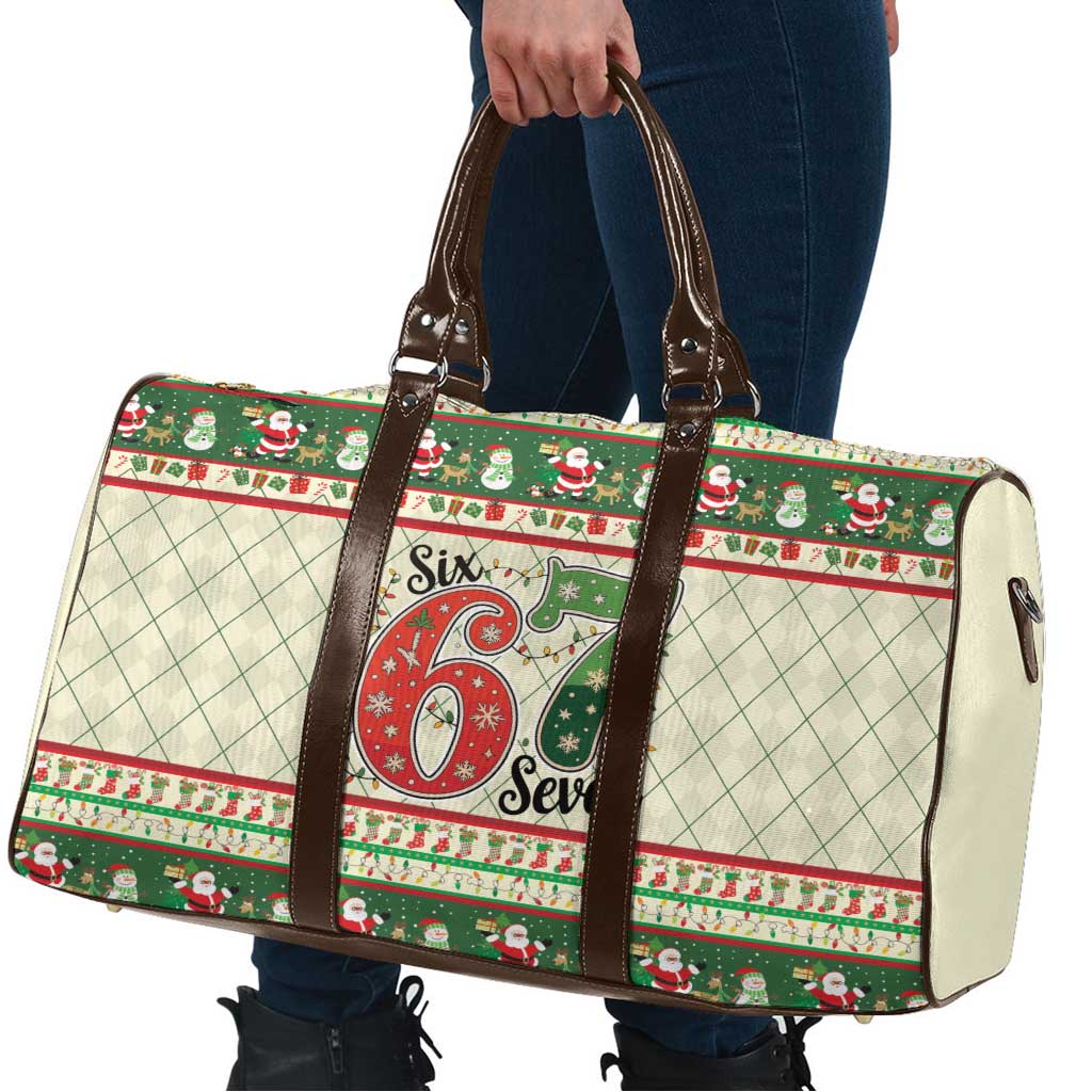 Funny Six Seven 67 Christmas Travel Bag Christmas Santa Patterns - Wonder Print Shop