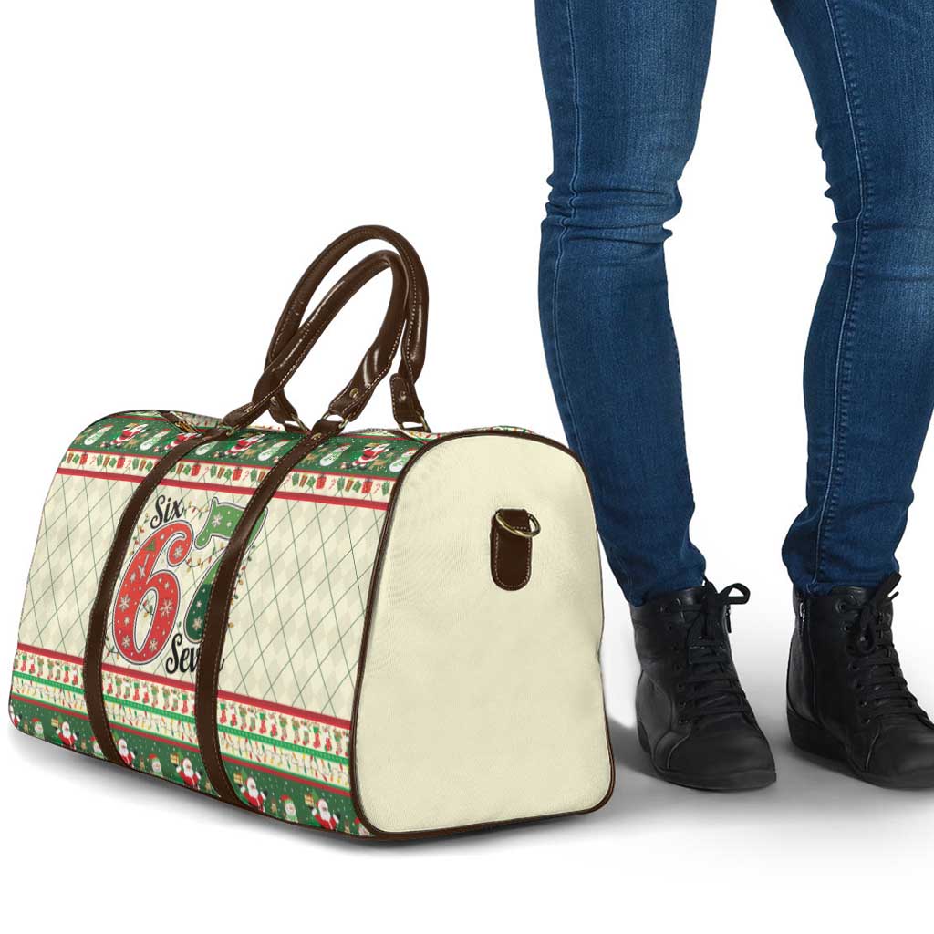 Funny Six Seven 67 Christmas Travel Bag Christmas Santa Patterns - Wonder Print Shop