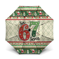 Funny Six Seven 67 Christmas Umbrella Christmas Santa Patterns - Wonder Print Shop