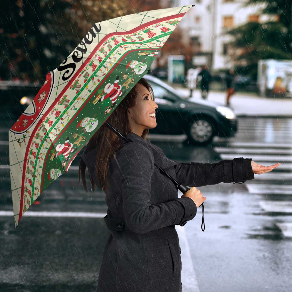 Funny Six Seven 67 Christmas Umbrella Christmas Santa Patterns - Wonder Print Shop