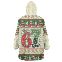 Funny Six Seven 67 Christmas Wearable Blanket Hoodie Christmas Santa Patterns - Wonder Print Shop