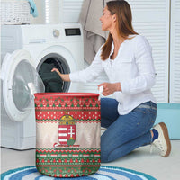 Hungary Christmas Laundry Basket Magyarorszag Boldog Karacsonyt - Wonder Print Shop