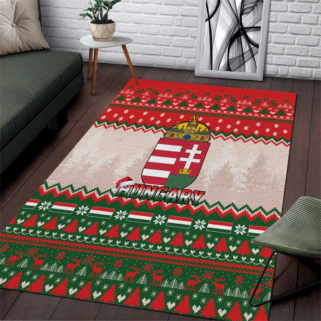 Hungary Christmas Area Rug Magyarorszag Boldog Karacsonyt - Wonder Print Shop