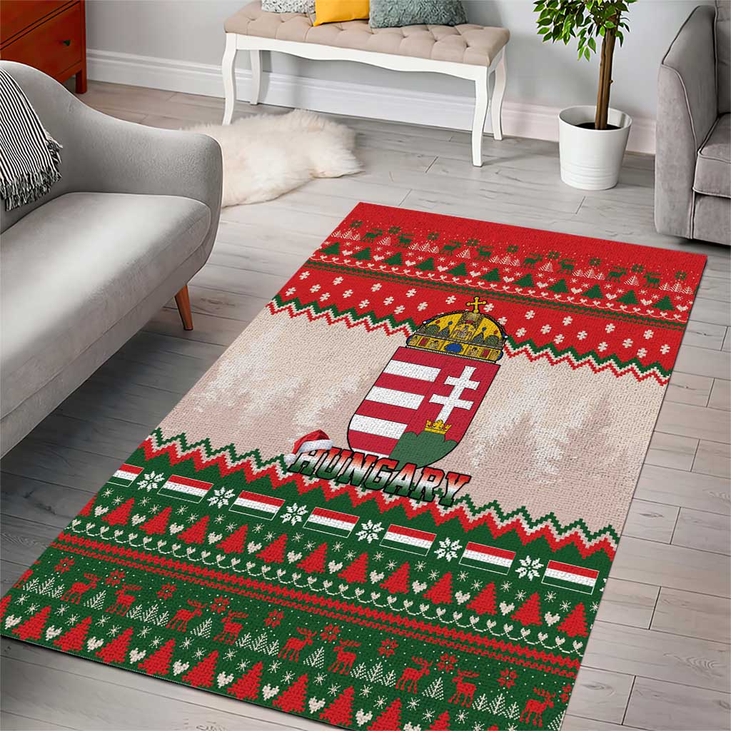 Hungary Christmas Area Rug Magyarorszag Boldog Karacsonyt - Wonder Print Shop