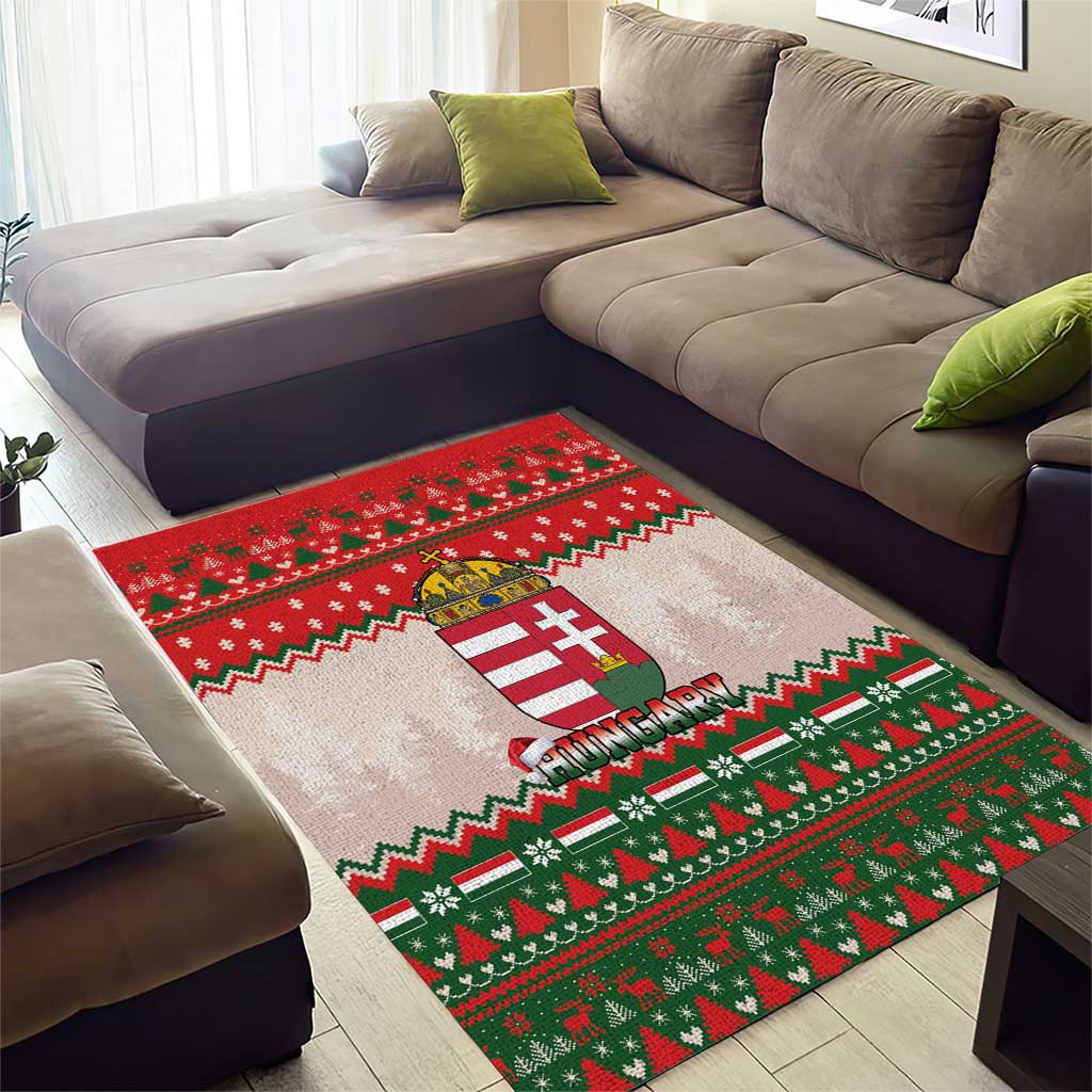 Hungary Christmas Area Rug Magyarorszag Boldog Karacsonyt - Wonder Print Shop