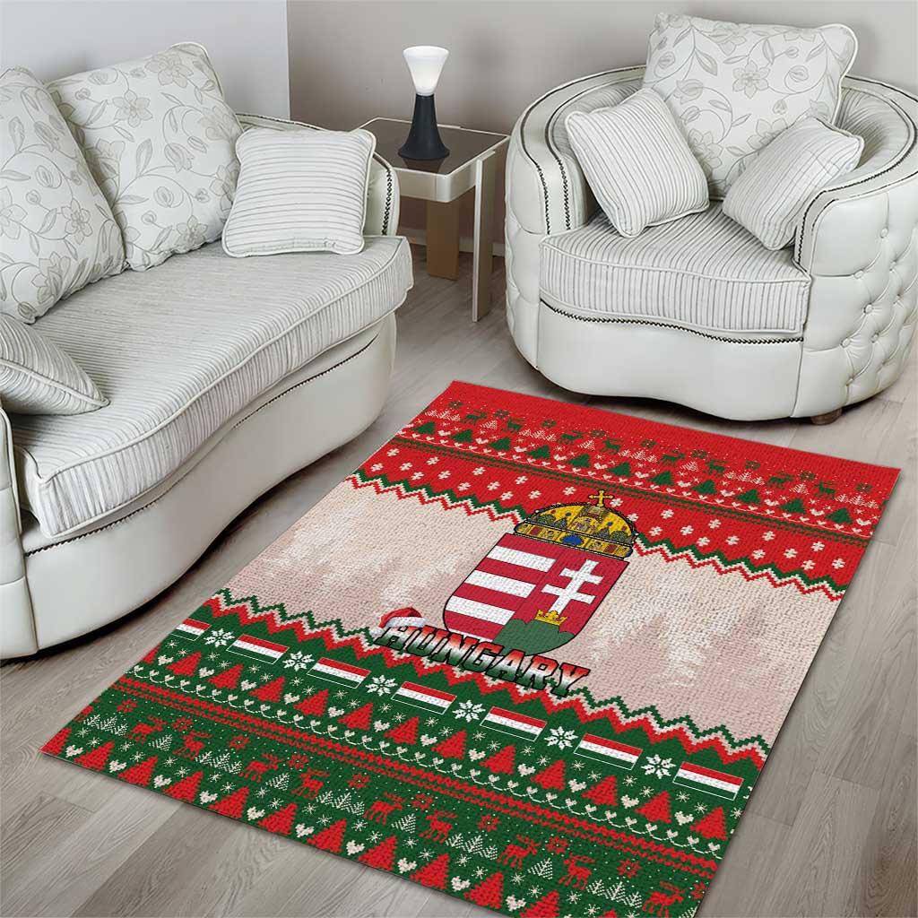 Hungary Christmas Area Rug Magyarorszag Boldog Karacsonyt - Wonder Print Shop
