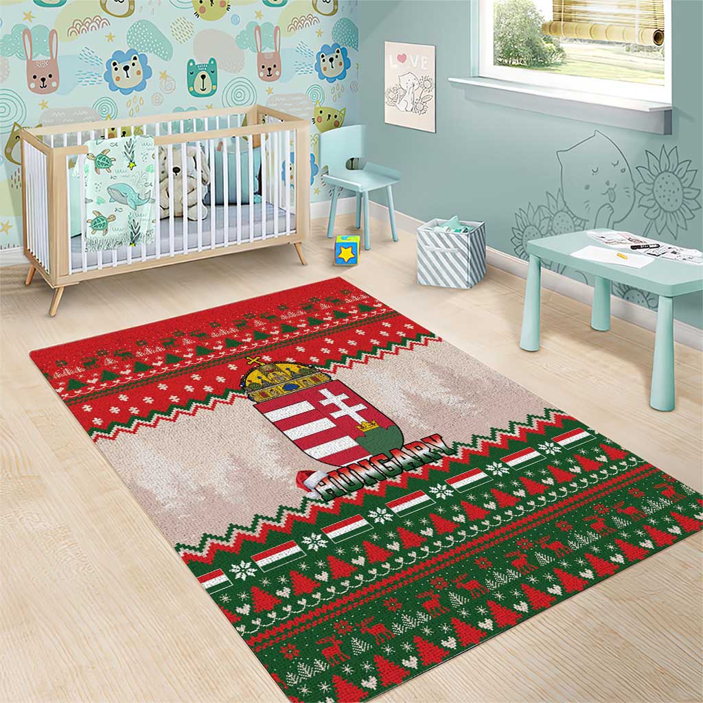 Hungary Christmas Area Rug Magyarorszag Boldog Karacsonyt - Wonder Print Shop