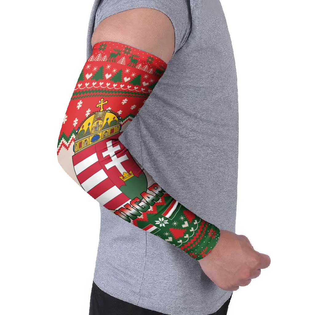 Hungary Christmas Arm Sleeves Magyarorszag Boldog Karacsonyt - Wonder Print Shop