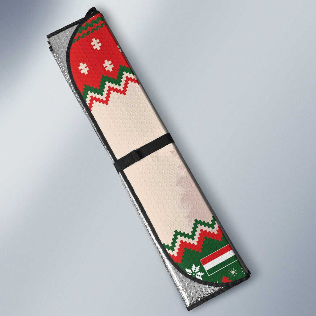 Hungary Christmas Auto Sun Shade Magyarorszag Boldog Karacsonyt - Wonder Print Shop