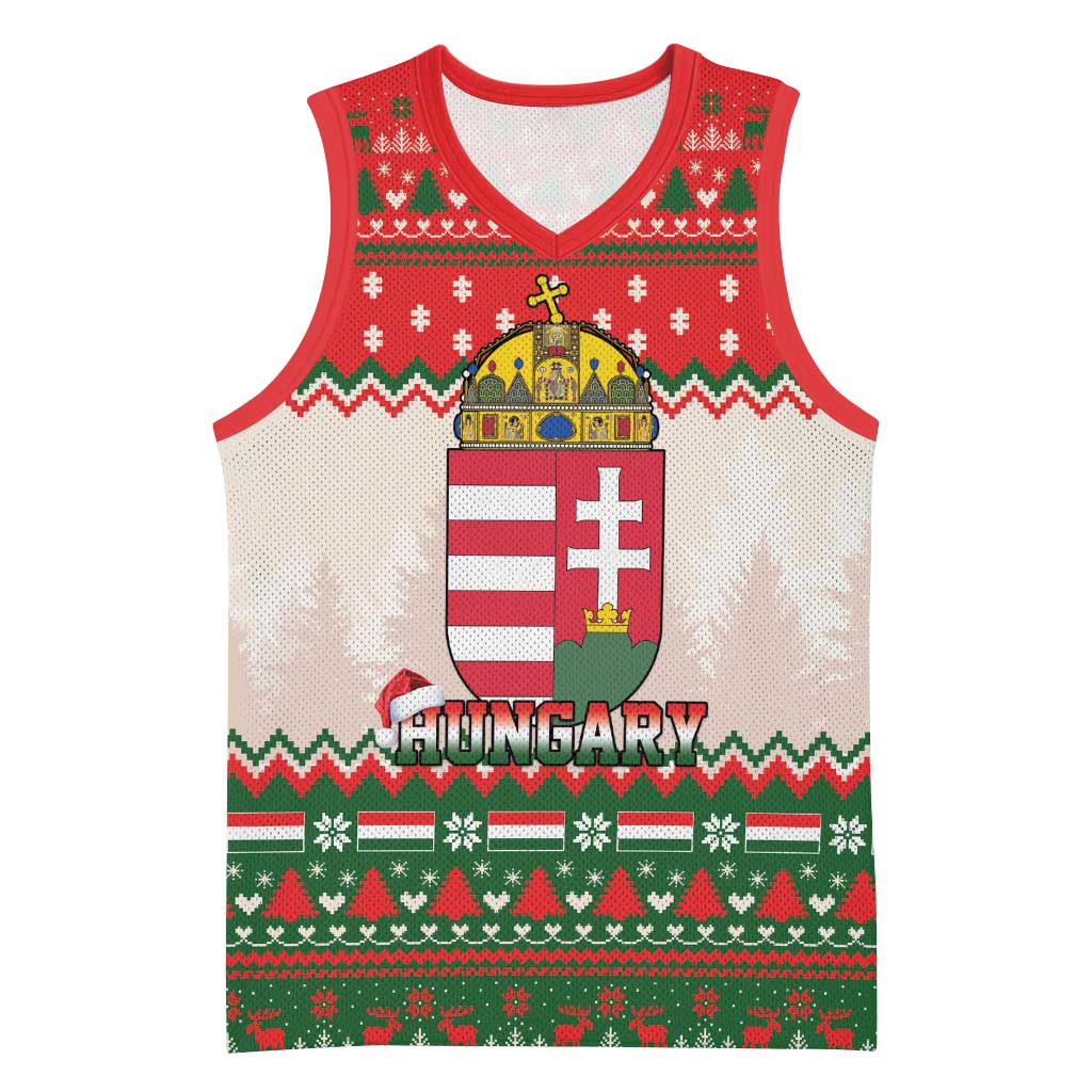Hungary Christmas Basketball Jersey Magyarorszag Boldog Karacsonyt - Wonder Print Shop